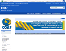 Tablet Screenshot of coaf.fazenda.gov.br